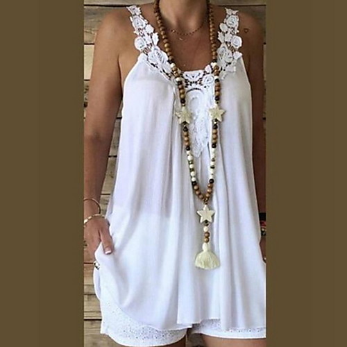 

Women's Solid Colored Tank Top Daily White / Yellow / Orange / Light Blue