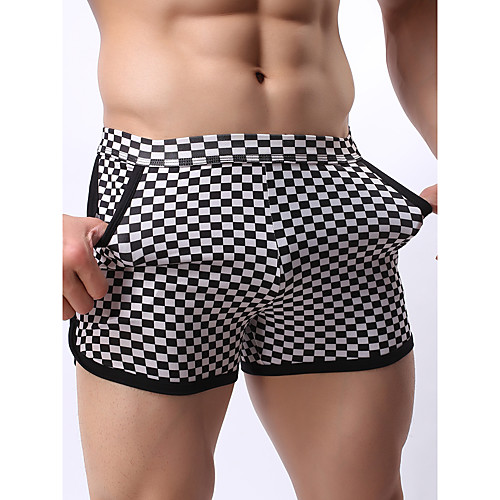 

Men's Print Boxers Underwear - Normal Low Waist Black M L XL