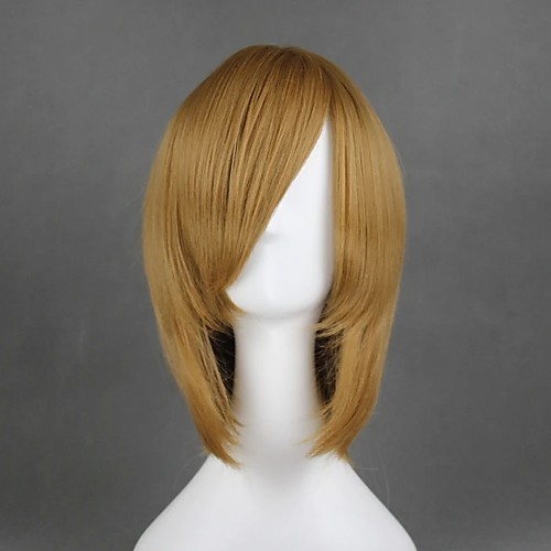 

Cosplay Wig Aida Riko Kuroko's Basketball Straight Cosplay Halloween Asymmetrical With Bangs Wig Short Blonde Synthetic Hair 12 inch Women's Anime Cosplay Natural Hairline Blonde