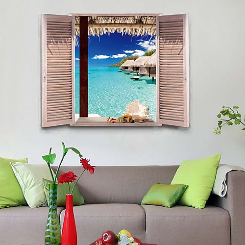 

Landscape / Nautical Wall Stickers 3D Wall Stickers Decorative Wall Stickers PVC Home Decoration Wall Decal Wall Decoration 1pc 5070cm