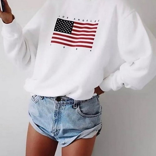 

Women's Hoodie National Flag Basic White Green Gray M L XL XXL XXXL XXXXL