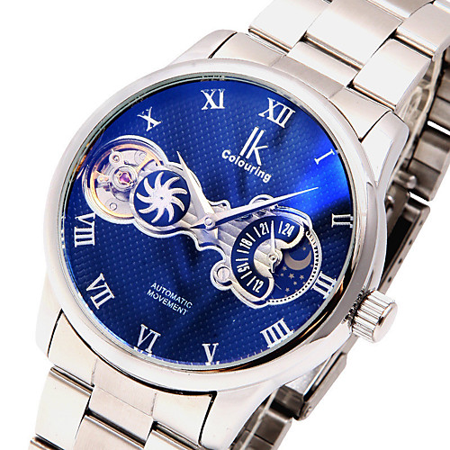 

Men's Mechanical Watch Automatic self-winding Stainless Steel 30 m Water Resistant / Waterproof Noctilucent Day Date Analog Fashion Cool - WhiteBlue White Blushing Pink One Year Battery Life