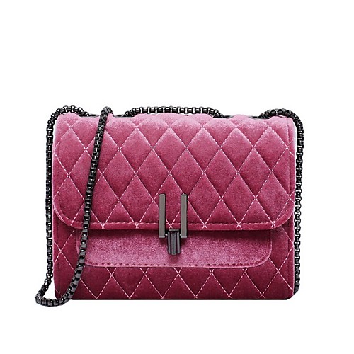 

Women's Corduroy Crossbody Bag Solid Color Black / Red / Blushing Pink