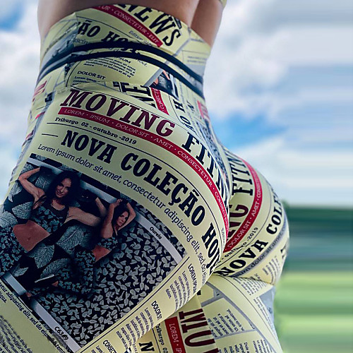 

Women's High Waist Yoga Pants Leggings Butt Lift Quick Dry Rainbow Gym Workout Running Fitness Sports Activewear High Elasticity Skinny