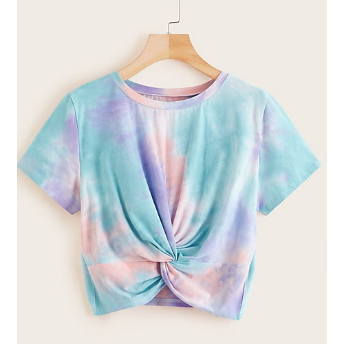 

Women's Tie Dye T-shirt Daily Rainbow