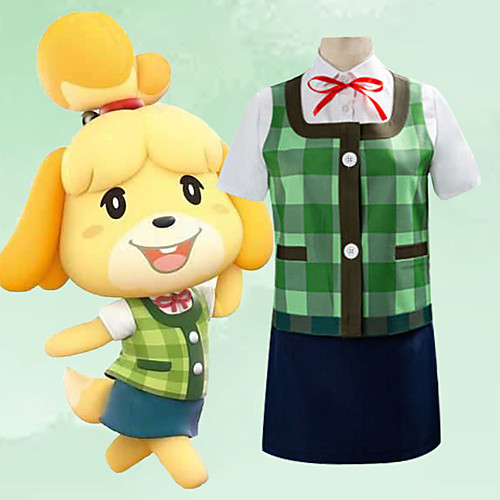 

Inspired by Animal Crossing Cosplay Video Game Cosplay Costumes Cosplay Suits Patchwork Vest Shirt Skirt Costumes / Headwear