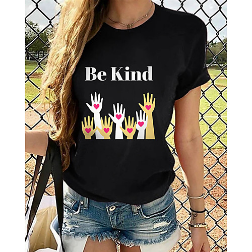 

Women's T-shirt Plus Size Graphic 3D Print Tops - Print Round Neck Loose Basic Daily Spring Summer Rainbow XS S M L XL 2XL 3XL 4XL 5XL 6XL / Going out