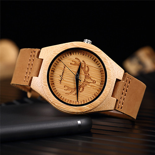 

Men's Dress Watch Quartz Genuine Leather Calendar / date / day Alarm Clock Day Date Analog Fashion Cool - Brown One Year Battery Life