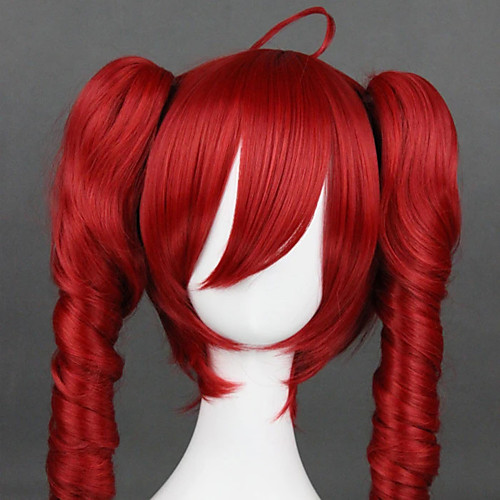 

Cosplay Wig Vocaloid Curly Cosplay With 2 Ponytails Wig Long Red Synthetic Hair 16 inch Women's Anime Cosplay Lovely Red