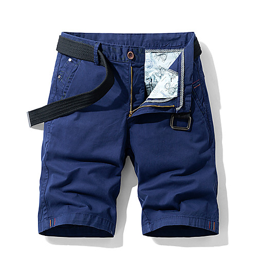 

Men's Hiking Shorts Solid Color Summer Outdoor 12 Standard Fit Quick Dry Breathable Sweat wicking Wear Resistance Cotton Shorts Bottoms Red Light Grey Khaki Dark Blue Camping / Hiking Hunting Fishing