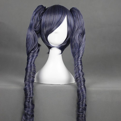 

Cosplay Wig Ciel Phantomhive B Kuroshitsuji Curly Cosplay Halloween With 2 Ponytails With Bangs Wig Long Blue Synthetic Hair 31 inch Women's Cosplay Party Adorable Blue