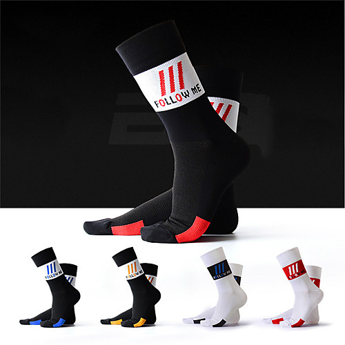 

Compression Socks Athletic Sports Socks Cycling Socks Women's Men's Bike / Cycling Warm Quick Dry Breathable 1 Pair Winter Chinlon Elastane Black / Red Black / Yellow White L-XL / Athleisure