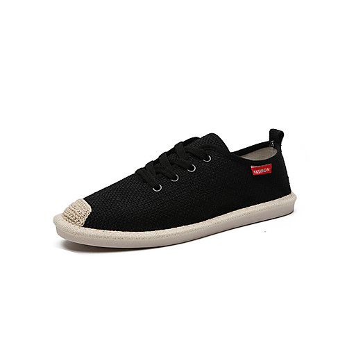 

Men's Summer / Fall Casual / Chinoiserie Daily Outdoor Sneakers Linen Breathable Non-slipping Black / Beige / Gray
