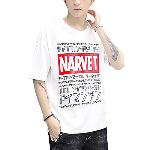 

Men's Letter T-shirt Daily Weekend White / Black / Yellow / Gray