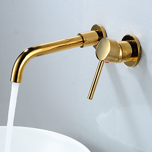 

Bathroom Sink Faucet - Rotatable / Wall Mount Nickel Brushed Wall Installation Single Handle One HoleBath Taps