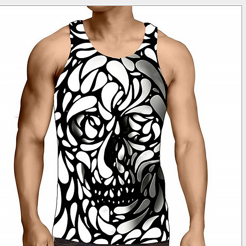 

Men's Graphic Print Tank Top Daily Black