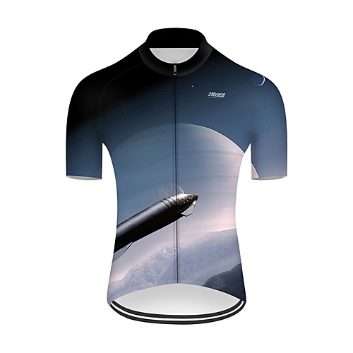 

21Grams Men's Short Sleeve Cycling Jersey Nylon Blue / White Gradient 3D Rocket Bike Jersey Top Mountain Bike MTB Road Bike Cycling Breathable Quick Dry Sports Clothing Apparel / Micro-elastic