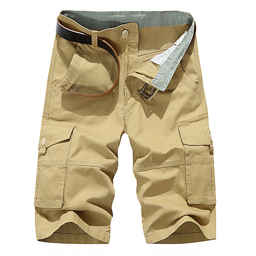 

Men's Hiking Shorts Hiking Cargo Shorts Outdoor Regular Fit Front Zipper Comfortable Multi-Pocket Cotton Shorts Bottoms Fishing Beach Traveling Army Green Khaki 29 30 31 32 33