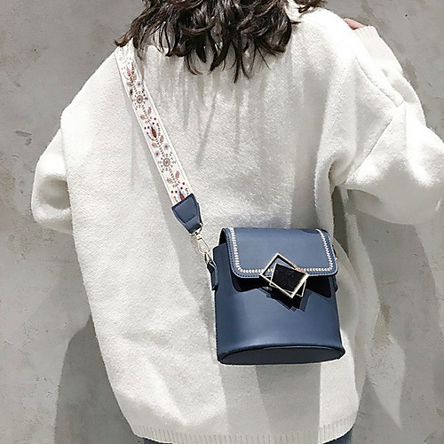

Women's Zipper PU Crossbody Bag Geometric Pattern Black / Blue / Yellow