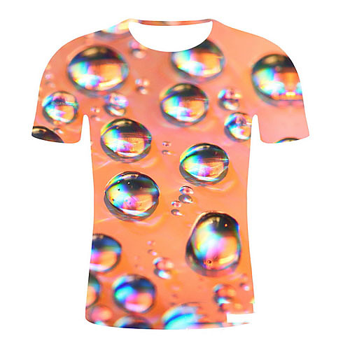 

Men's Graphic 3D Print Print T-shirt Daily Orange