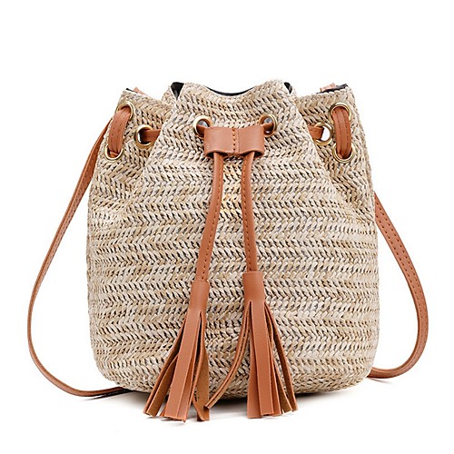 

Women's Straw Crossbody Bag Solid Color Blushing Pink / Fuchsia / Brown