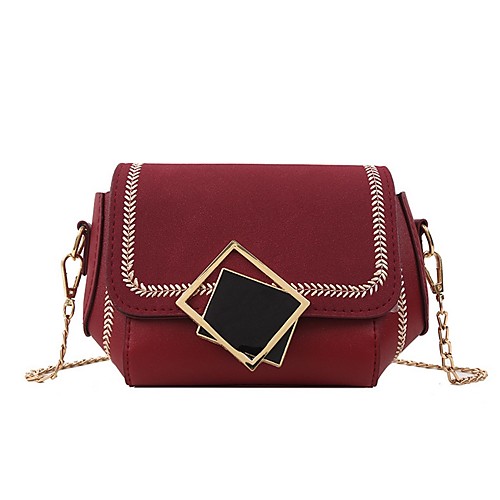 

Women's PU Crossbody Bag Solid Color Black / Red / Green