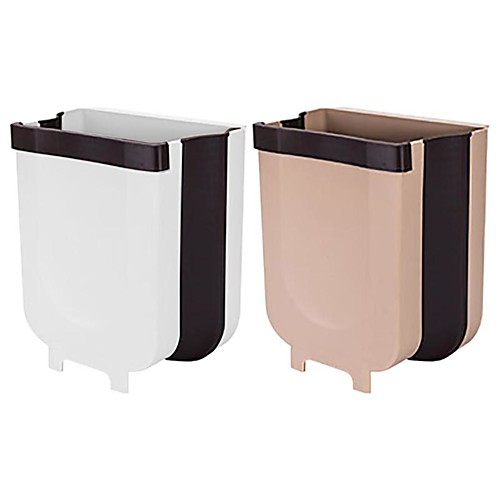 

Folding Trash Can Kitchen Cabinet Garbage Door Hanging Can Wall Mounted Trash Bin Car Toilet Waste Storage