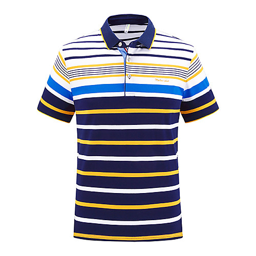 

Men's Striped Polo Daily Work Red / Yellow / Green