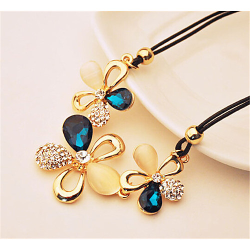 

Women's Pendant Necklace Classic Flower Butterfly Fashion Chrome Imitation Diamond Rainbow 455 cm Necklace Jewelry For