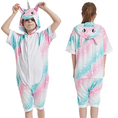 

Kid's Kigurumi Pajamas Unicorn Onesie Pajamas Ice Silk Pink Cosplay For Boys and Girls Animal Sleepwear Cartoon Festival / Holiday Costumes / Leotard / Onesie