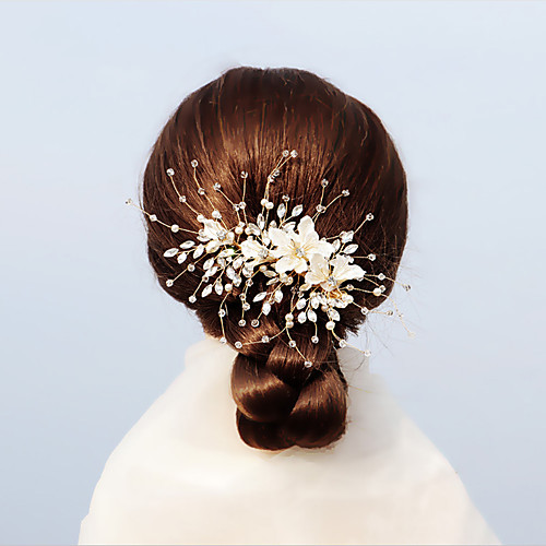 

Fashion Alloy Headdress / Hair Clip with Imitation Pearl 1 Piece Wedding / Special Occasion Headpiece