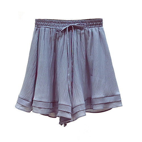 

Women's Basic Daily Loose Shorts Pants - Solid Colored Black Blue M / L / XL