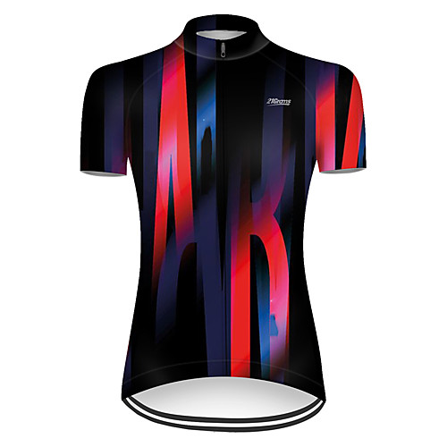 

21Grams Women's Short Sleeve Cycling Jersey Nylon Polyester RedBlue 3D Stripes Gradient Bike Jersey Top Mountain Bike MTB Road Bike Cycling Breathable Quick Dry Ultraviolet Resistant Sports Clothing