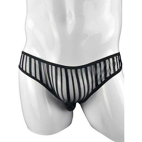 

Men's Mesh Boxers Underwear - Normal Low Waist Black One-Size