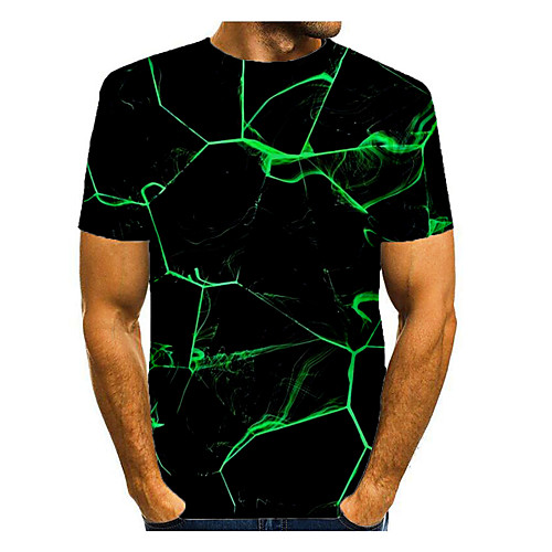 

Men's Galaxy Graphic Space Print T-shirt Basic Daily Green