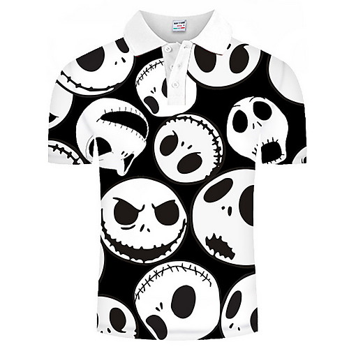 

Men's Graphic Print Polo Daily White