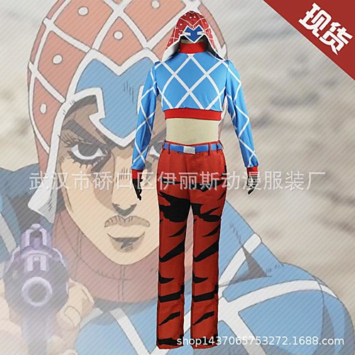 

Inspired by JoJo's Bizarre Adventure Mista Guido Anime Cosplay Costumes Japanese Cosplay Suits Top Pants Hat For Men's / Waist Belt