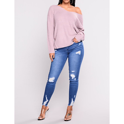 

Women's Basic Jogger Pants - Solid Colored Blue S / M / L