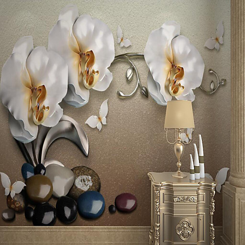 

Custom Self Adhesive Mural Art Big Flower Suitable for Background Wall Restaurant Bedroom Hotel Wall Decoration Art Room Wallcovering