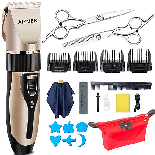 

Haircut Set Professional Digital Hair Trimmer Rechargeable Electric Hair Clipper Men's Cordless Haircut Adjustable Ceramic Blade 16 Piece Set