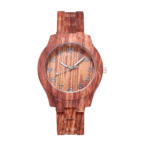 

Women's Quartz Watches Fashion Brown Wood Chinese Quartz Wood White Brown Adorable 1 pc Analog One Year Battery Life