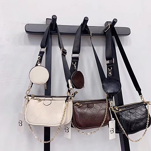 

Women's PU Crossbody Bag Solid Color White / Black / Brown