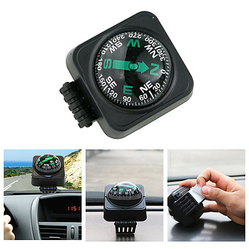 

Large Car Compass with Surface Mount - Black