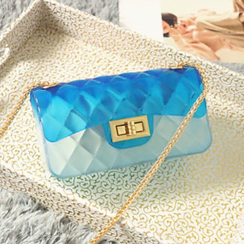 

Women's Zipper PU Crossbody Bag Color Block Black / Blue / Yellow