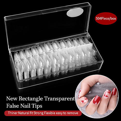 

1 set ABS Glossy Ergonomic Design Creative Simple Basic Office / Career Daily Artificial Nail Tips for Finger / White Series