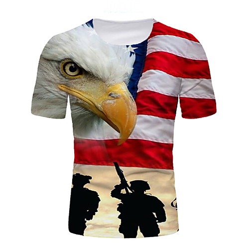 

Men's Graphic National Flag Print T-shirt Daily Yellow