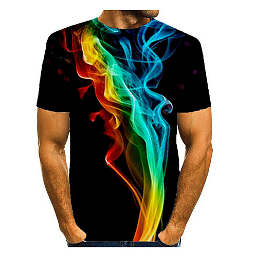 

Men's Galaxy Graphic Space Print T-shirt Basic Daily Rainbow