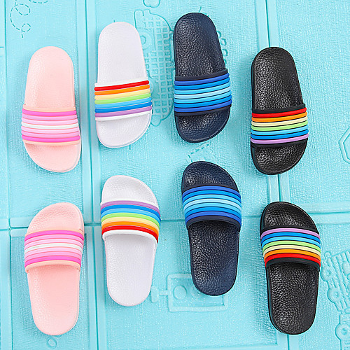 

Boys' / Girls' Comfort PVC Slippers & Flip-Flops Toddler(9m-4ys) / Little Kids(4-7ys) White / Black / Pink Spring / Summer / Striped