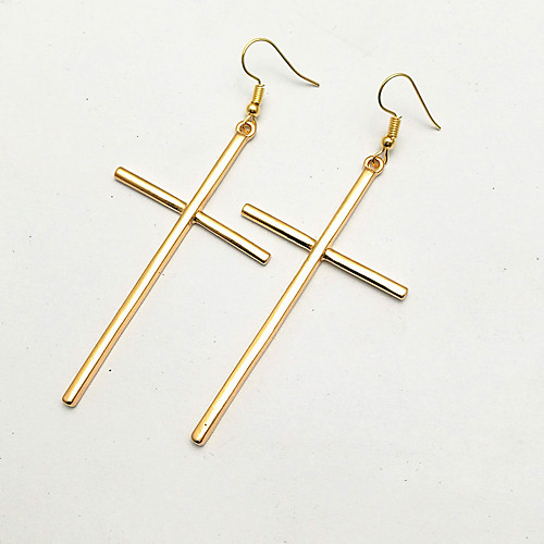 

Women's Drop Earrings Classic Cross Stylish Simple Basic European Modern Earrings Jewelry Gold / Silver For Anniversary Birthday Gift Date Vacation 1 Pair
