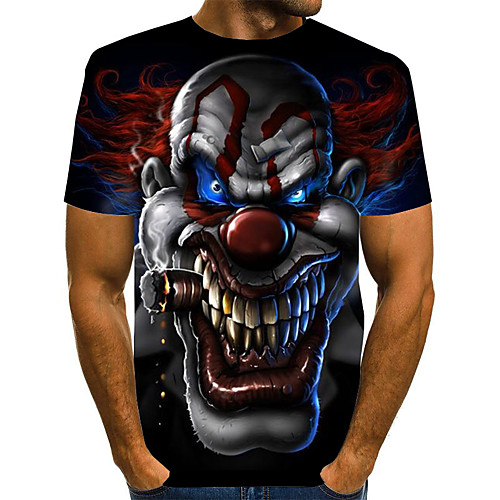 

Men's Graphic Print T-shirt Street chic Exaggerated Daily Going out Rainbow